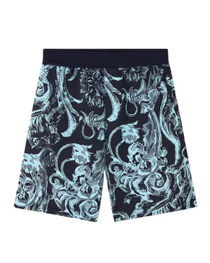 
  
    Versace
  
 Boys Blue Printed Shorts