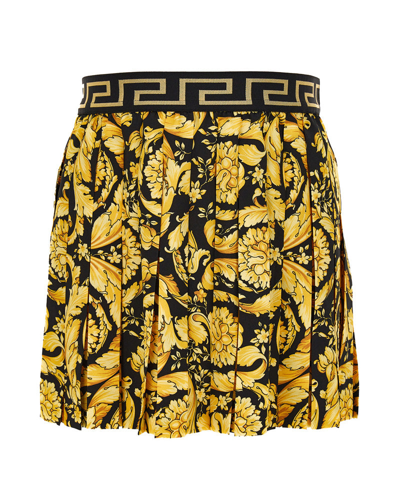 Girls Black/Gold Barocco Skirt
