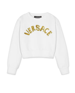 
  
    Versace
  
 Girls White Logo Sweatshirt