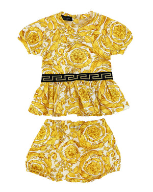 
  
    Versace
  
 Baby Girls Gold Baroque Dress