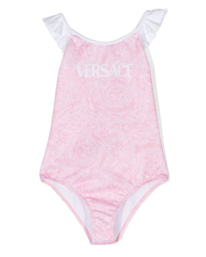 
  
    Versace
  
 Girls Pink Barocco Swimsuit