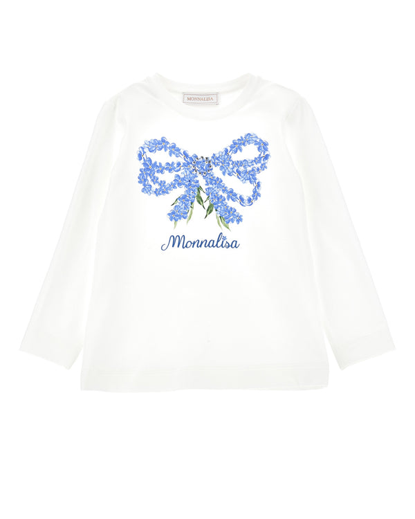 Girls White Long Sleeve Top