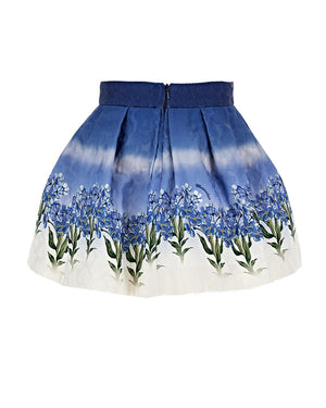 
  
    Monnalisa
  
 Girls Blue Floral Skirt