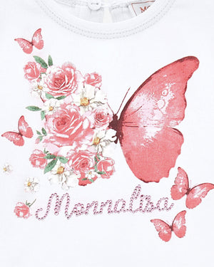 
  
    Monnalisa
  
 Baby Girls White Butterfly Dress