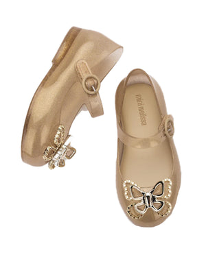 
  
    Mini
  
    Melissa
  
 Girls Gold Sweet Love Fly BB Shoe