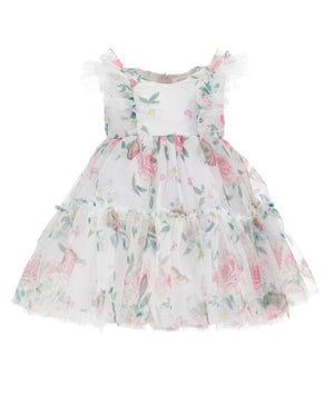 
  
    Monnalisa
  
 Baby Girls White Tulle Bird House Dress