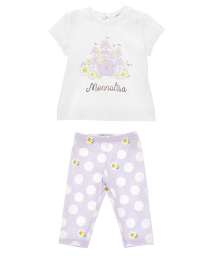 
  
    Monnalisa
  
 Baby Girls White T & Legging Set