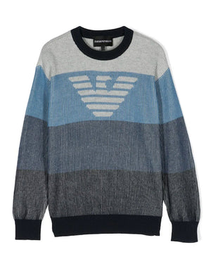 
  
    Emporio
  
    Armani
  
 Boys Blue Knit Sweater