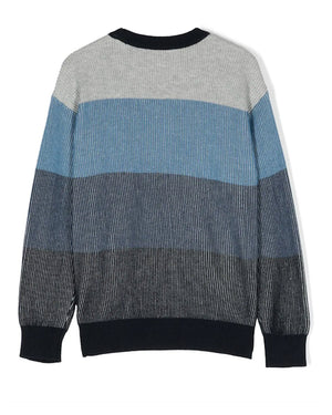 
  
    Emporio
  
    Armani
  
 Boys Blue Knit Sweater