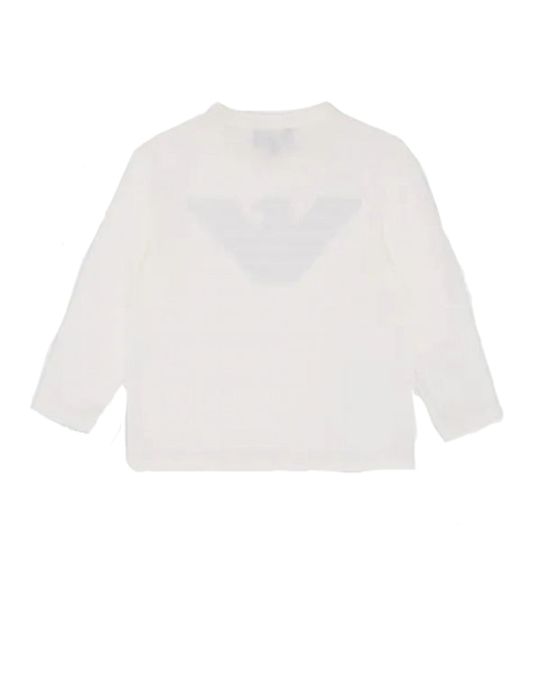Emporio Armani Kids Boys White Long Sleeve Top