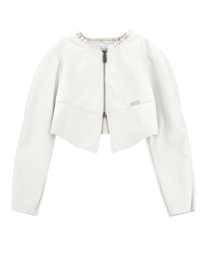 
  
    Monnalisa
  
 Girls White Faux Leather Jacket