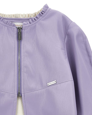 
  
    Monnalisa
  
 Girls Purple Faux Leather Jacket