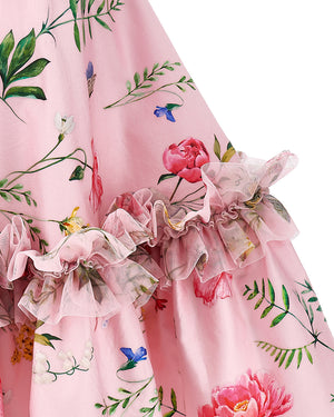 
  
    Monnalisa
  
 Girls Pink Floral Dress