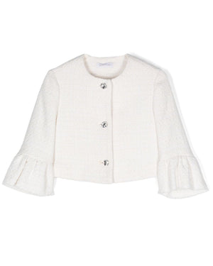 
  
    Monnalisa
  
 Girls White Tweed Jacket