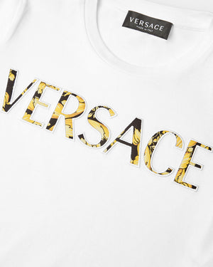 
  
    Versace
  
 White Barocco Logo T-Shirt