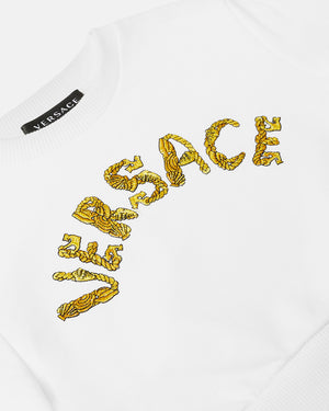 
  
    Versace
  
 Girls White Logo Sweatshirt