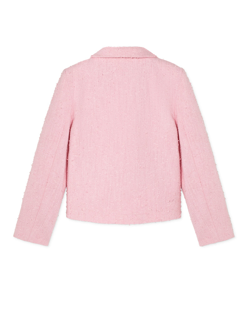 Girls Pink Tweed Blazer