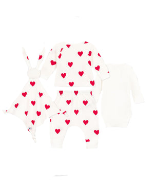
  
    Petit
  
    Bateau
  
 Baby Girls White Heart Gift Set