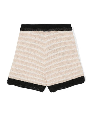 
  
    Balmain
  
 Girls Beige Knit Shorts