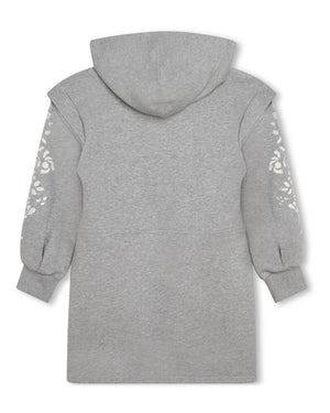 
  
    Chloé
  
 Girls Grey Hooded Sweater Dress