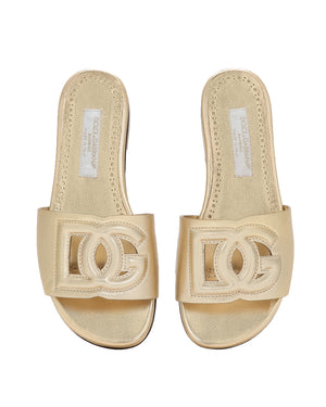 
  
    Dolce
  
    &
  
    Gabbana
  
 Girls Gold DG Sandals