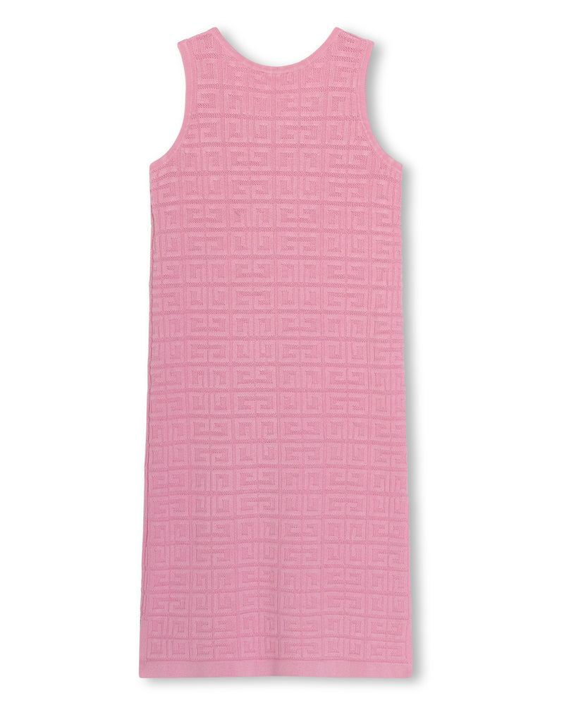 Girls Pink Knit Dress