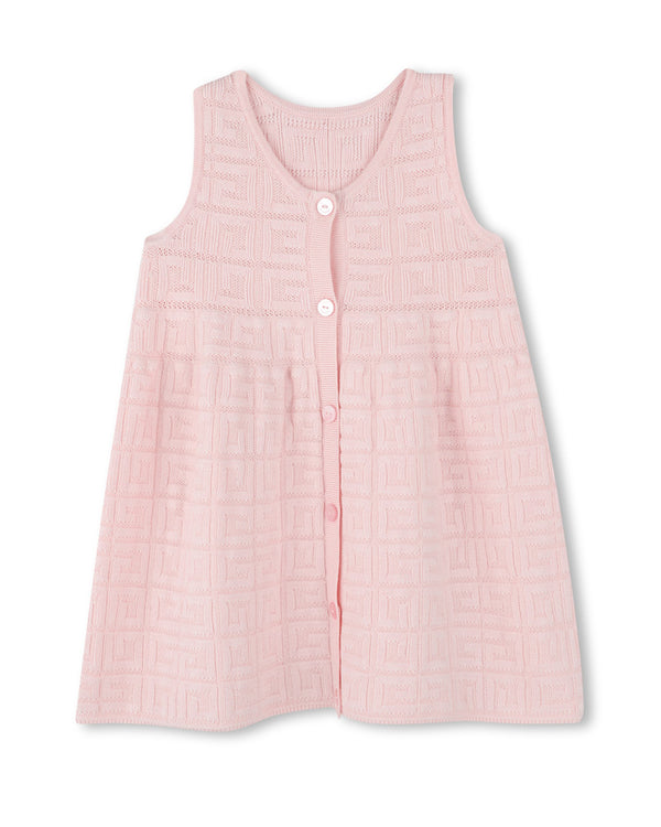 Givenchy Kids Baby Girls Pink Knit 4G Dress