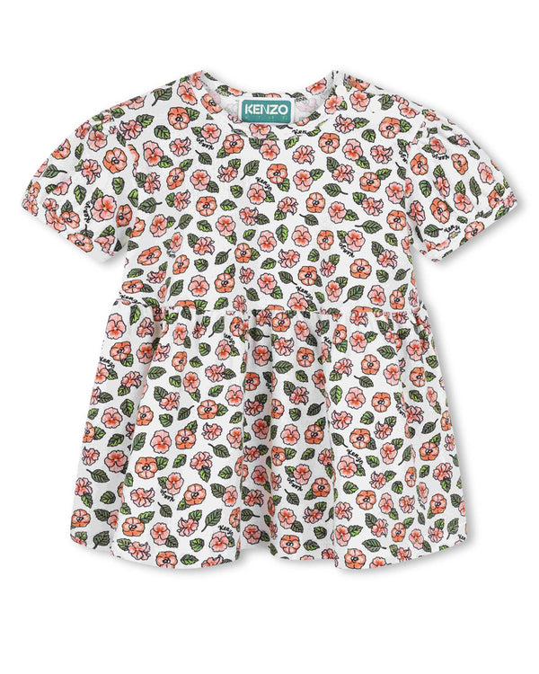 Baby Girls Ivory Multi Print Flower Dress