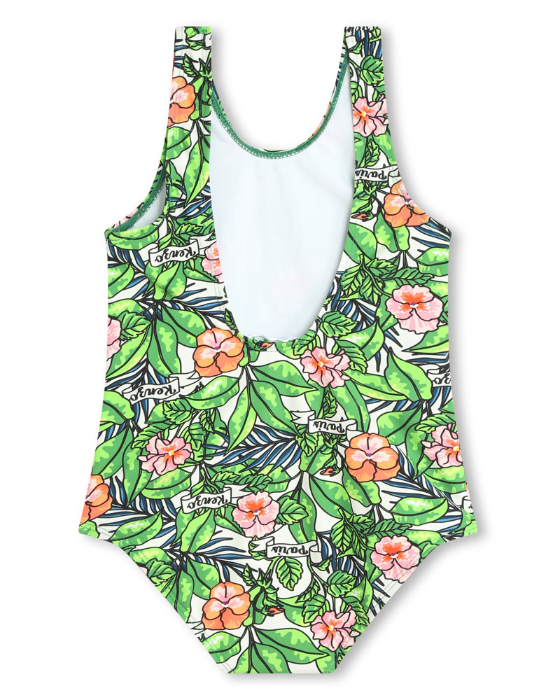 Girls Multi/Print Green Swimsuit