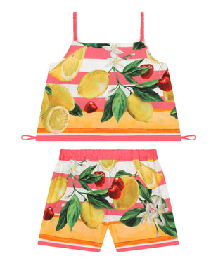 
  
    Dolce
  
    &
  
    Gabbana
  
 Girls Lemon & Garden Print Set