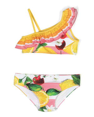 
  
    Dolce
  
    &
  
    Gabbana
  
 Girls Lemon & Garden Print Bikini