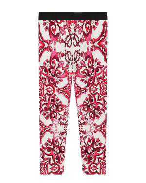 
  
    Dolce
  
    &
  
    Gabbana
  
 Girls Fuchsia Majolica-Print Leggings