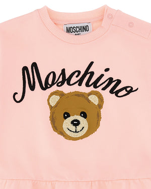 
  
    Moschino
  
 Baby Girls Pink Sweater Dress