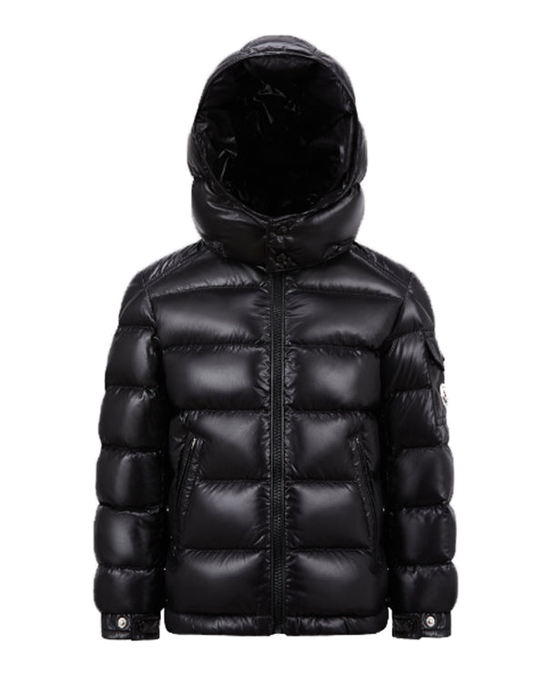 moncler maya 4Y ネイビー(ハンガー付き) Navy Blue Moncler Maya Hooded Short Down Jacket - Short Down