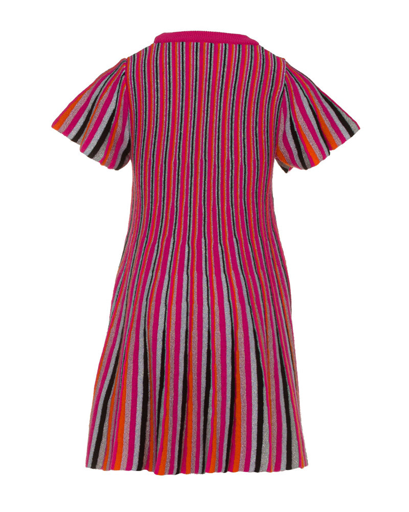 Girls Multi/Print Jacquard Knit Dress