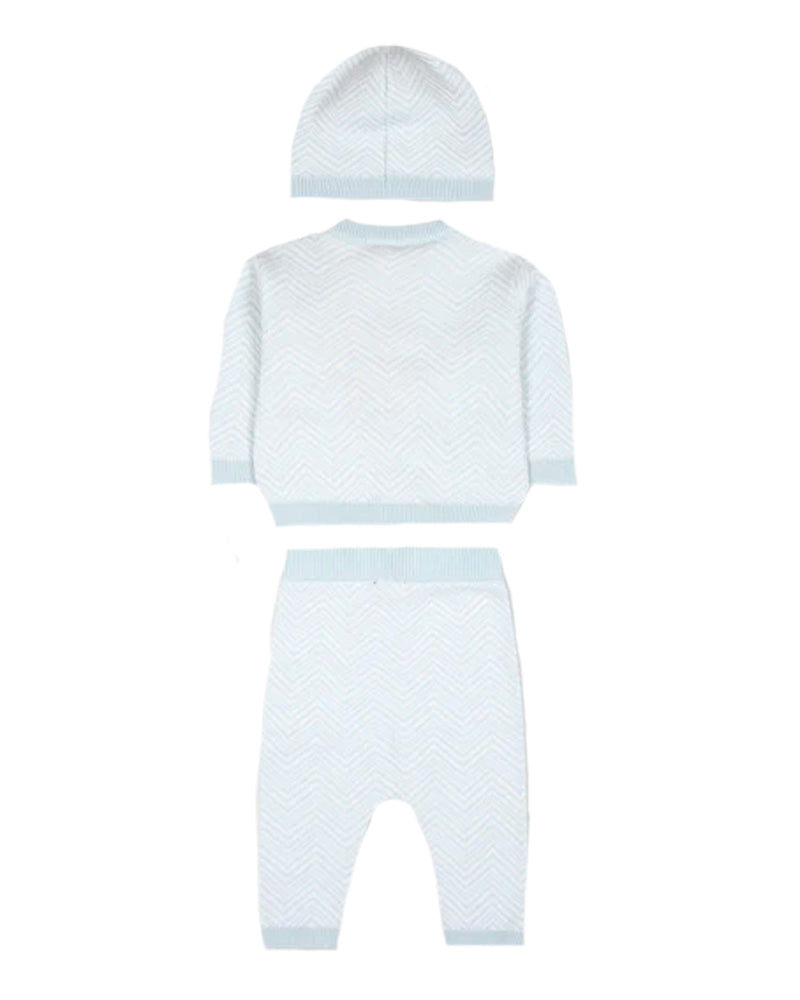 Baby Boys Blue 3 Piece Outfit Set