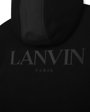 
  
    Lanvin
  
 Boys Black Hooded Sweater