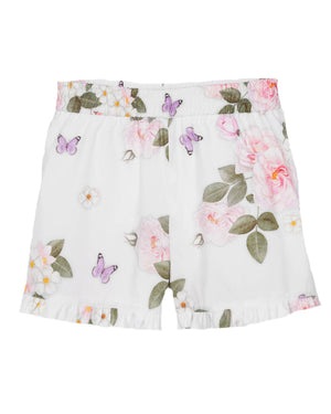 
  
    Monnalisa
  
 Girls White Floral Shorts