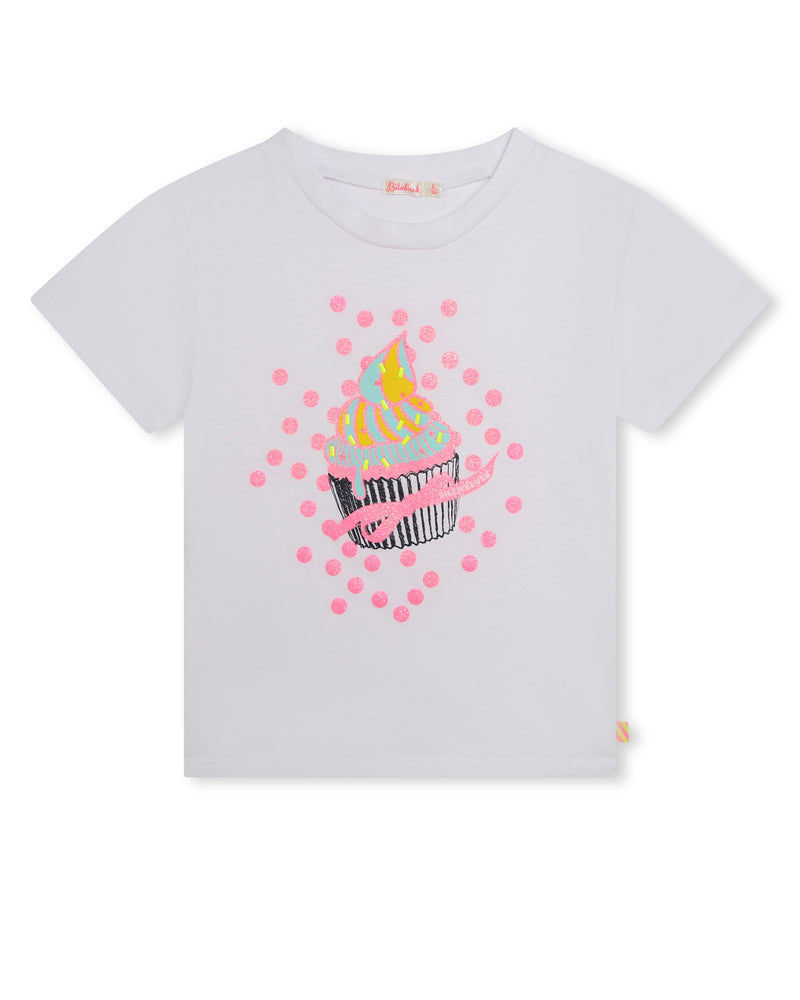 Girls White Cupcake T-Shirt