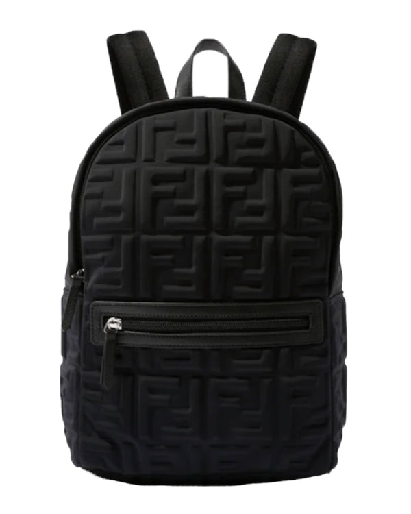 fendi mini back to school backpack Fendi Kids Black FF Logo Backpack