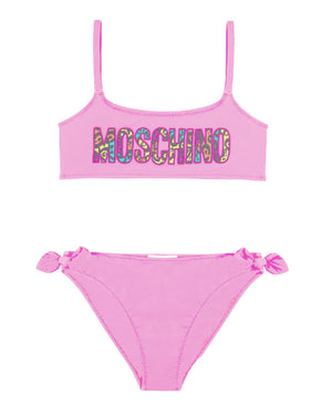 
  
    Moschino
  
 Girls Pink Logo Bikini