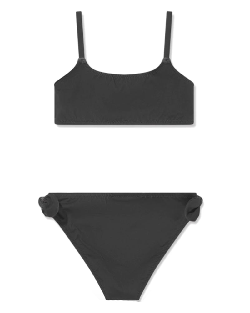 Girls Black Logo Bikini