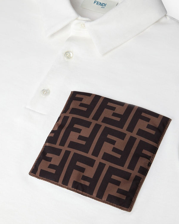 Fendi Boys Polo White 4