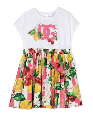 
  
    Dolce
  
    &
  
    Gabbana
  
 Girls Lemon & Cherry Print Dress