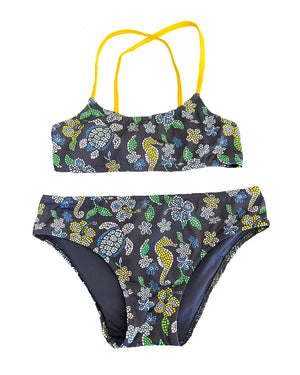 
  
    Vilebrequin
  
 Girls Turtle Print Navy Bikini