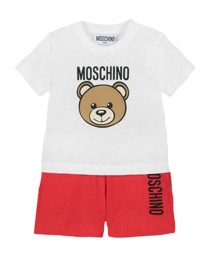 
  
    Moschino
  
 Baby Boys White T & Short Set