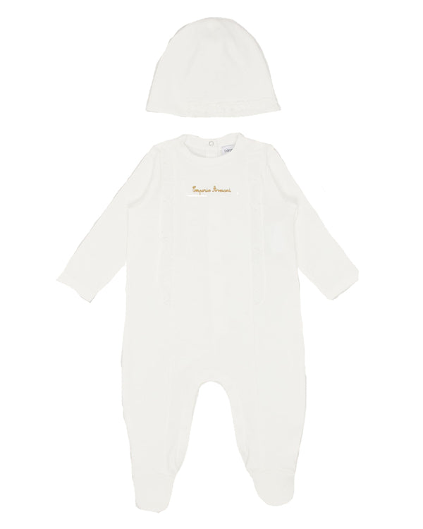 Emporio Armani Baby Girls White Gift Set - Designer Kids Wear