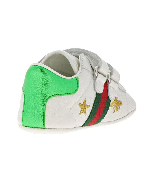 Designer Kidswear Gucci Toddler Girl Shoes White New Ace Sneakers