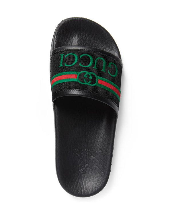 Gucci Kids Black Pursuit Slides
