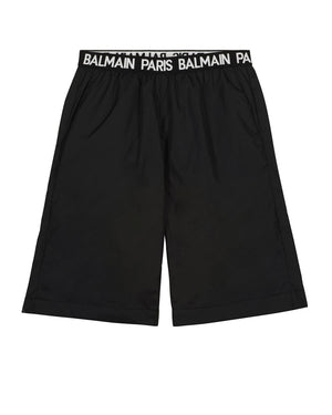 
  
    Balmain
  
 Boys Black Swim Shorts